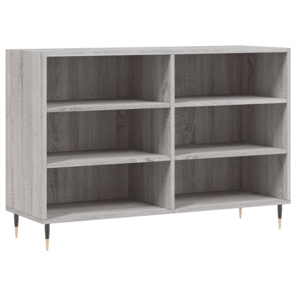 Aparador de madera de ingeniería gris Sonoma 103.5x35x70 cm M 2
