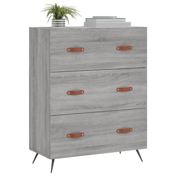 Cómoda madera de ingeniería gris Sonoma 69.5x34x90 cm M 3