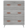 Cómoda madera de ingeniería gris Sonoma 69.5x34x90 cm 5