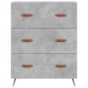 Cómoda madera de ingeniería gris hormigón 69.5x34x90 cm 5