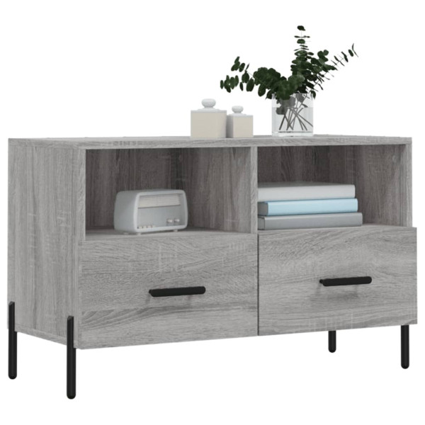 Mueble de TV madera de ingeniería gris Sonoma 80x36x50 cm M 3
