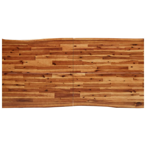 Juego de comedor con borde vivo 3 piezas madera maciza acacia M 4