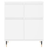 Aparador de madera contrachapada blanco 60x35x70 cm 5