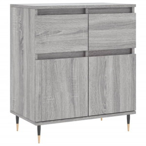 Aparador de madera contrachapada gris Sonoma 60x35x70 cm H