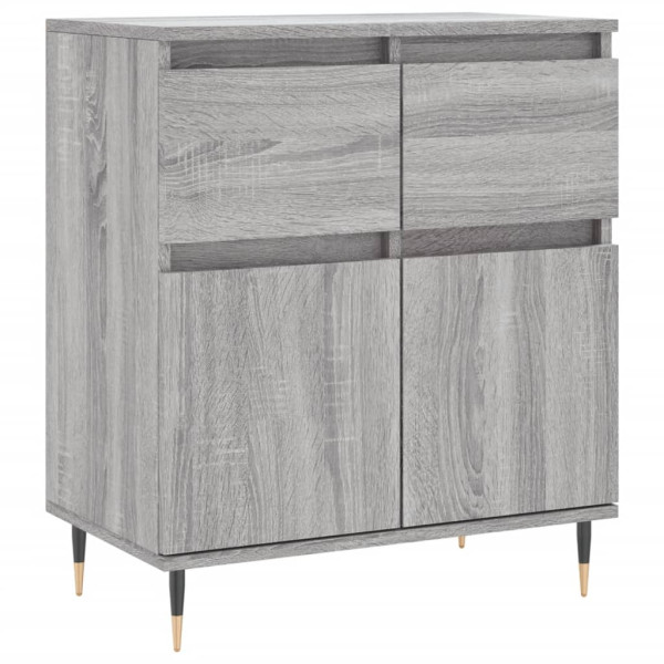 Aparador de madera contrachapada gris Sonoma 60x35x70 cm M 2