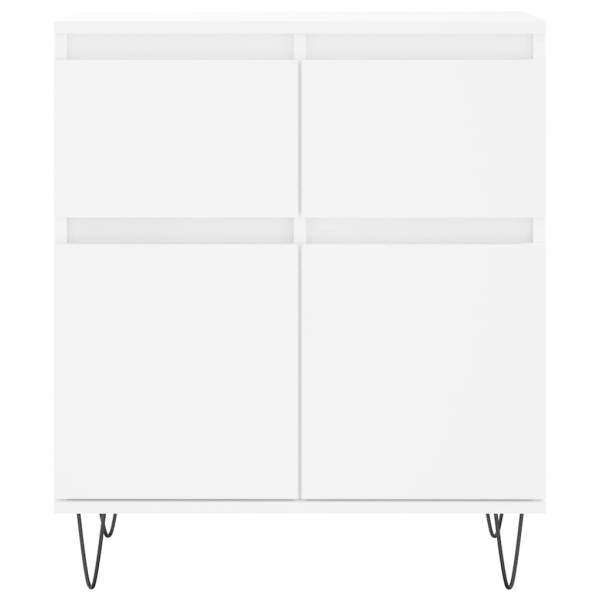 Aparador de madera contrachapada blanco 60x35x70 cm M 5