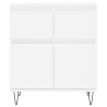 Aparador de madera contrachapada blanco 60x35x70 cm 5