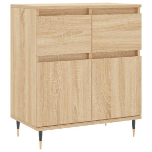 Aparador de madera contrachapada roble Sonoma 60x35x70 cm H