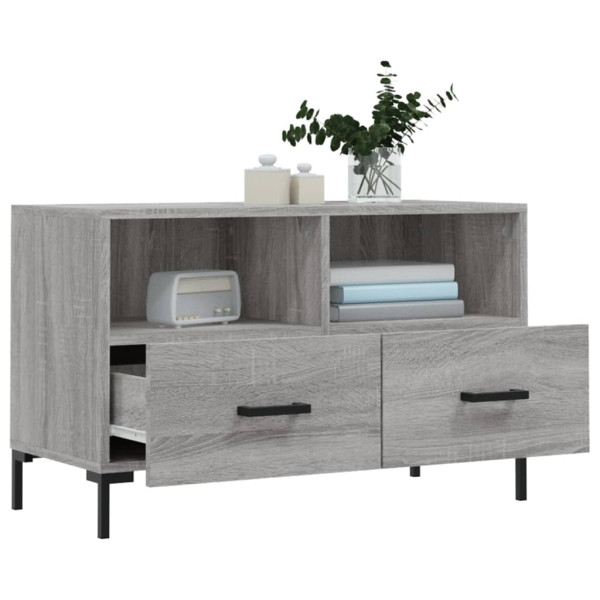 Mueble de TV madera de ingeniería gris Sonoma 80x36x50 cm M 4