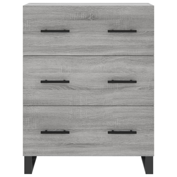 Decoração de madeira de engenharia Sonoma cinza 69.5x34x90 cm M 5
