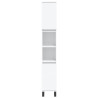 Armario de baño madera contrachapada blanco 30x30x190 cm 5