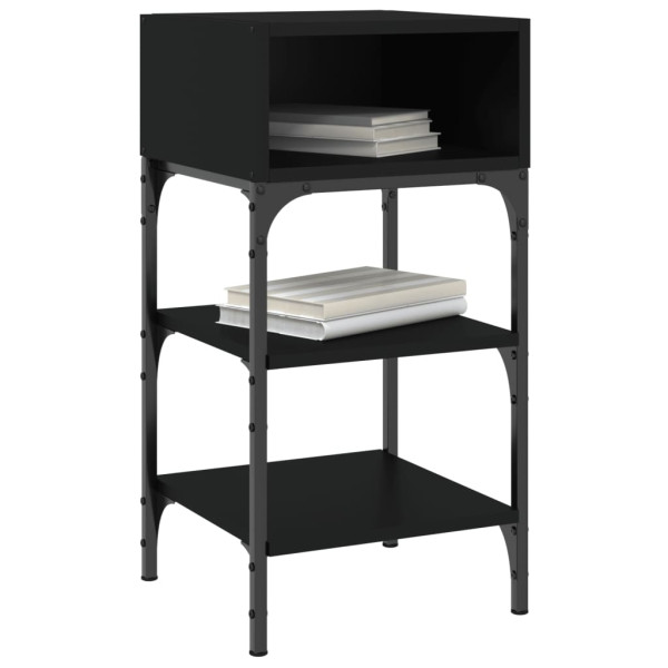 Mesitas de noche 2 uds madera de ingeniería negro 35x34.5x70 cm M 3