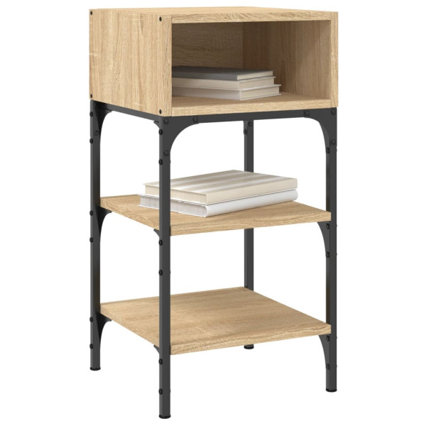 Mesita noche 2 uds madera ingeniería roble Sonoma 35x34.5x70 cm M 3