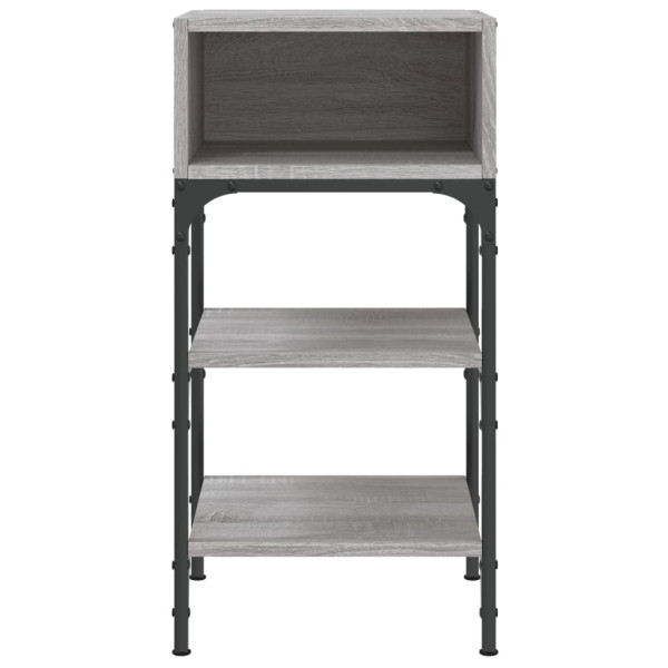 Mesitas noche 2 uds madera ingeniería gris Sonoma 35x34.5x70 cm M 5