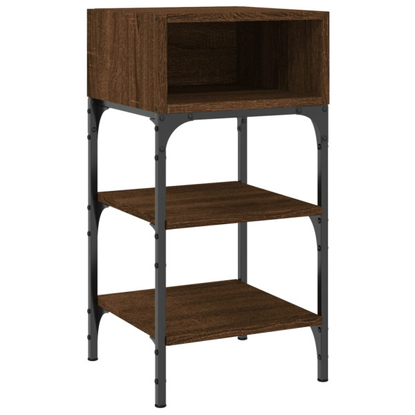 Mesita noche 2 uds madera ingeniería marrón roble 35x34.5x70 cm M 4