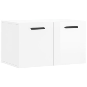 Armario pared madera contrachapada blanco brillo 60x36.5x35 cm H