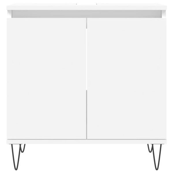 Armario de baño madera de ingeniería blanco 58x33x60 cm M 4