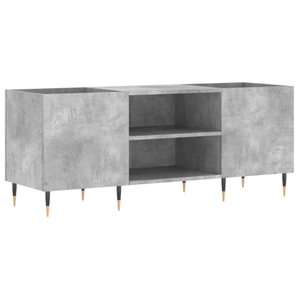 Mueble discos madera contrachapada gris hormigón 121x38x48 cm M 2