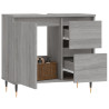 Armario de baño madera contrachapada gris Sonoma 65x33x60 cm 3