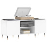 Mueble para discos madera contrachapada blanco 121x38x48 cm 3