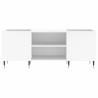 Mueble para discos madera contrachapada blanco 121x38x48 cm 4