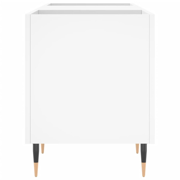 Mueble para discos madera contrachapada blanco 121x38x48 cm M 5