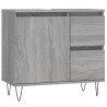 Armario de baño madera contrachapada gris Sonoma 65x33x60 cm 2