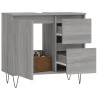 Armario de baño madera contrachapada gris Sonoma 65x33x60 cm 3