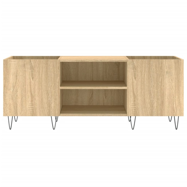 Mueble discos madera contrachapada roble sonoma 121x38x48 cm M 4