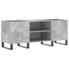 Mueble discos madera contrachapada gris hormigón 121x38x48 cm 2