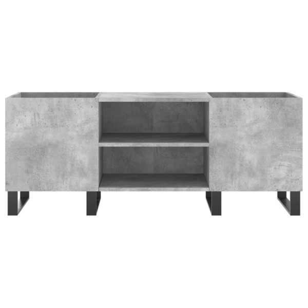 Mueble discos madera contrachapada gris hormigón 121x38x48 cm M 4