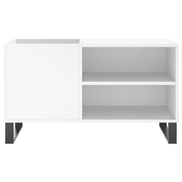 Mueble para discos madera de ingeniería blanco 85x38x48 cm M 4