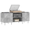 Mueble discos madera contrachapada gris hormigón 121x38x48 cm 3