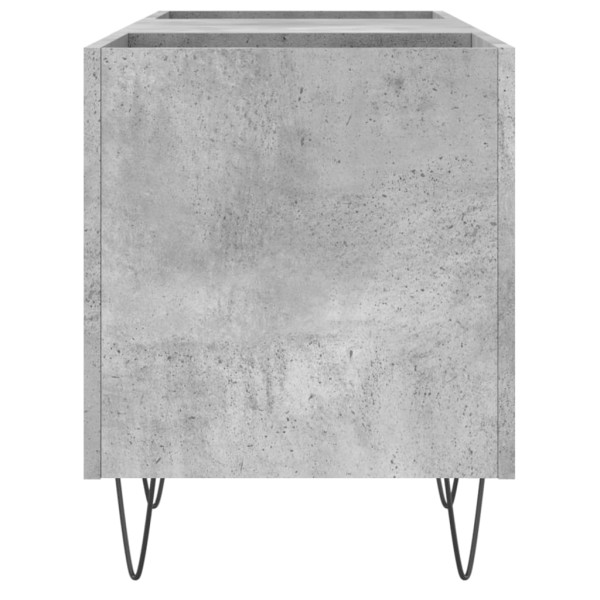 Mueble discos madera contrachapada gris hormigón 121x38x48 cm M 5