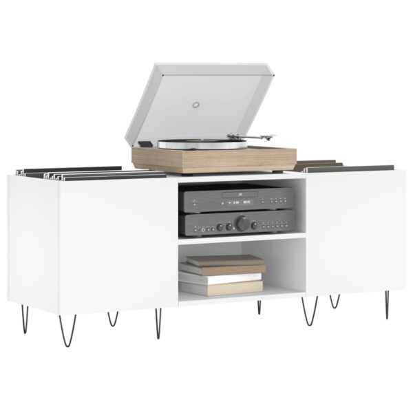 Armário para discos 121x38x48 cm derivados de madeira branco M 3