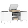 Mueble para discos madera contrachapada blanco 121x38x48 cm 3