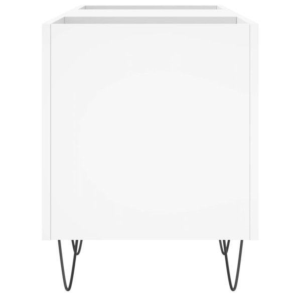 Mueble para discos madera contrachapada blanco 121x38x48 cm M 5