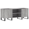 Mueble para discos madera contrachapada gris sonoma 121x38x48cm 2