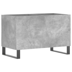Mueble discos madera contrachapada gris hormigón 74.5x38x48 cm H