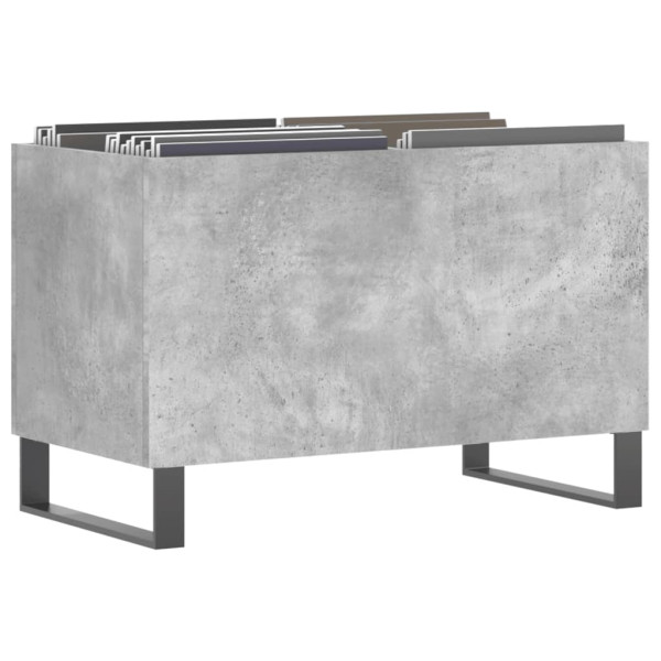Mueble discos madera contrachapada gris hormigón 74.5x38x48 cm M 3