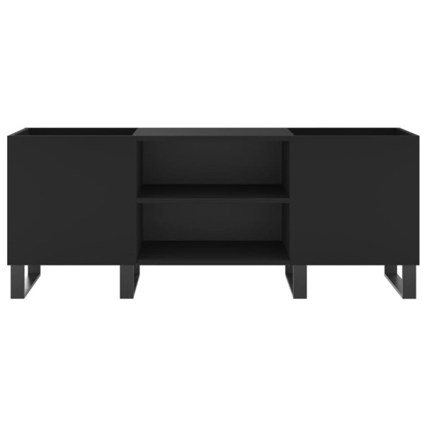 Mueble para discos madera contrachapada negro 121x38x48 cm M 4