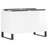 Mueble discos madera contrachapada blanco brillo 74.5x38x48 cm 3