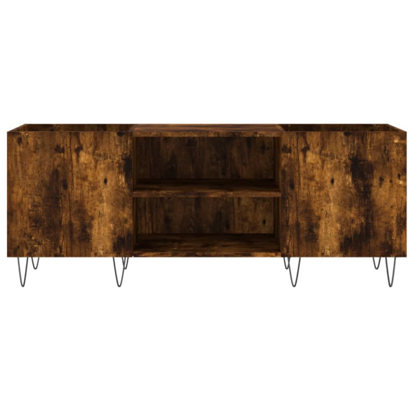 Mueble discos madera contrachapada roble ahumado 121x38x48 cm M 4