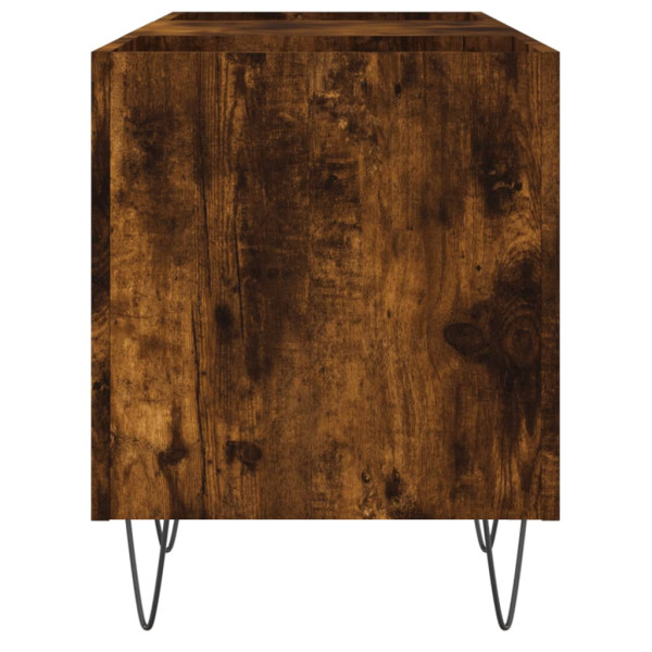 Mueble discos madera contrachapada roble ahumado 121x38x48 cm M 5