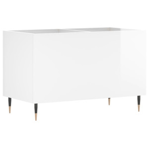 Armário p/ discos 74.5x38x48 cm deriv. madeira branco brilhante H