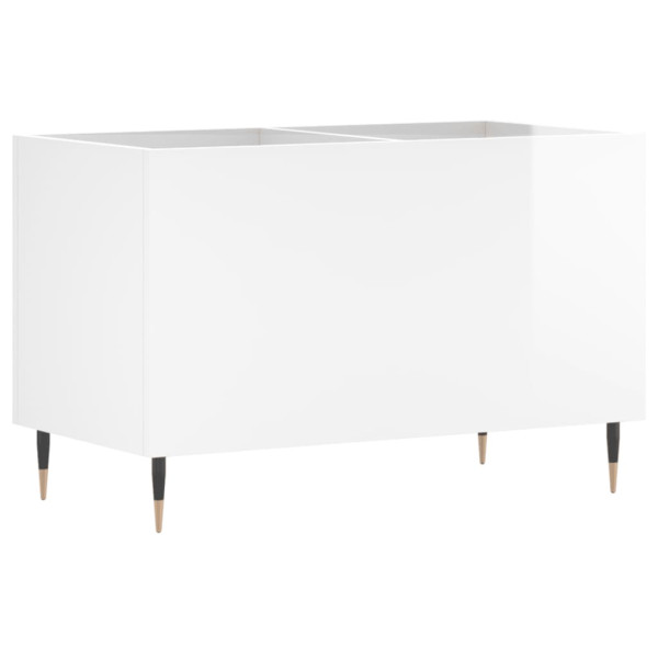 Mueble discos madera contrachapada blanco brillo 74.5x38x48 cm M 2