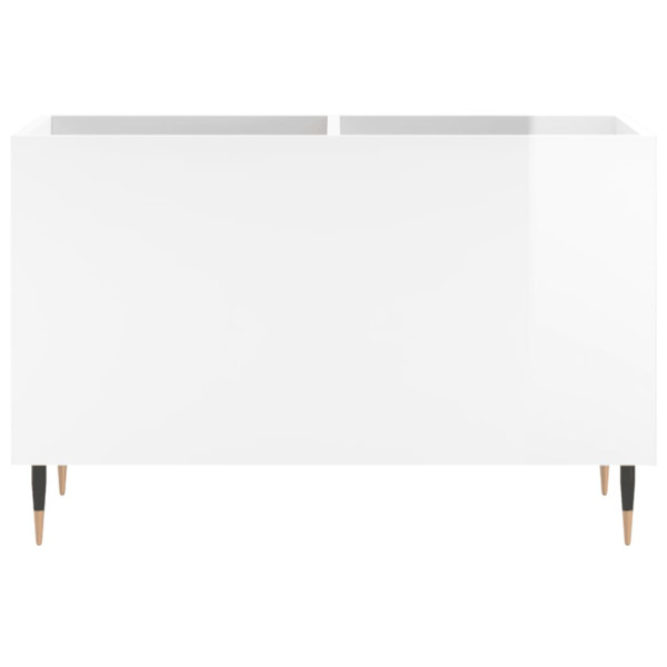 Mueble discos madera contrachapada blanco brillo 74.5x38x48 cm M 4