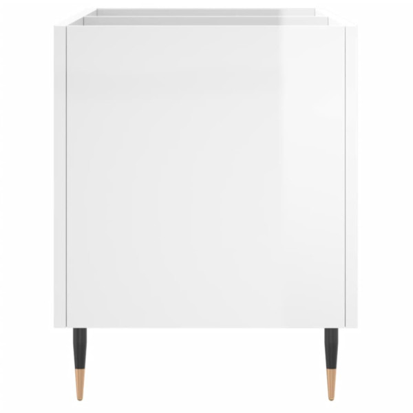 Armário p/ discos 74.5x38x48 cm deriv. madeira branco brilhante M 5