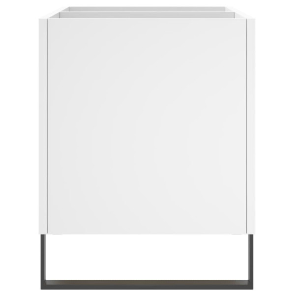 Mueble para discos madera contrachapada blanco 74.5x38x48 cm M 5