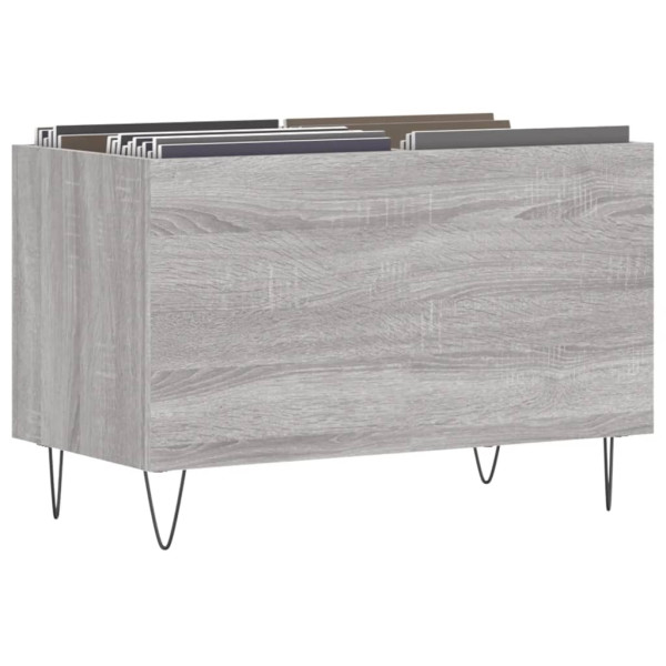 Mueble discos madera contrachapada gris sonoma 74.5x38x48 cm M 3